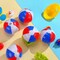 4 to 5 Inches Red White and Blue Beach Balls for Kids 4th of July Inflatable Balls Patriotic Summer Toys for Independence Day, Hawaiian, Beach, Water Games and Pool